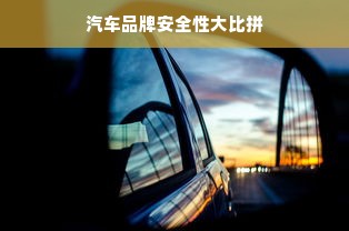 汽车品牌安全性大比拼