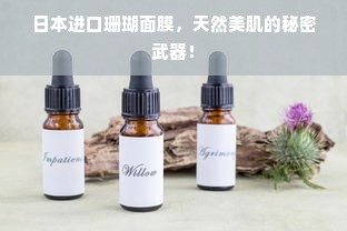 日本进口珊瑚面膜，天然美肌的秘密武器！
