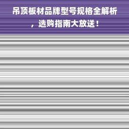 吊顶板材品牌型号规格全解析，选购指南大放送！
