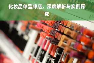 化妆品单品牌店，深度解析与实例探究