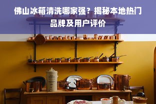 佛山冰箱清洗哪家强？揭秘本地热门品牌及用户评价