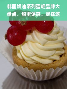 韩国奶油系列蛋糕品牌大盘点，甜蜜诱惑，尽在这一刻！