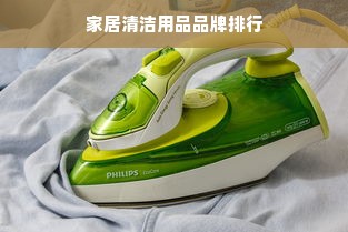 家居清洁用品品牌排行