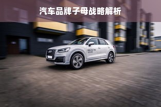 汽车品牌子母战略解析
