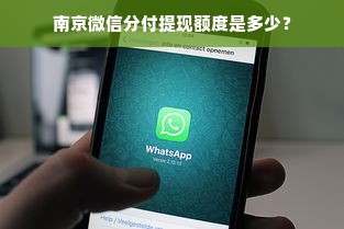 南京微信分付提现额度是多少？