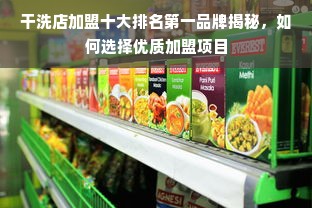 干洗店加盟十大排名第一品牌揭秘，如何选择优质加盟项目