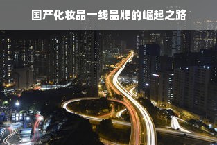 国产化妆品一线品牌的崛起之路