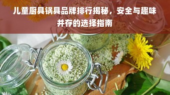 儿童厨具锅具品牌排行揭秘，安全与趣味并存的选择指南