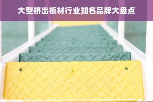 大型挤出板材行业知名品牌大盘点