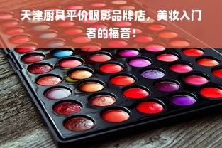 天津厨具平价眼影品牌店，美妆入门者的福音！