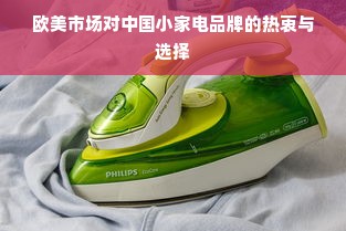 欧美市场对中国小家电品牌的热衷与选择