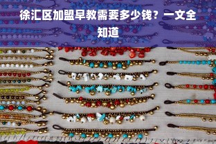 徐汇区加盟早教需要多少钱？一文全知道