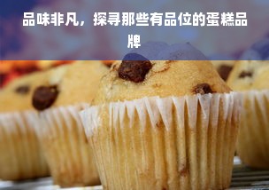 品味非凡，探寻那些有品位的蛋糕品牌