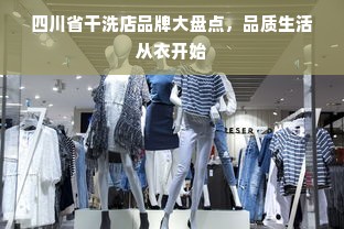四川省干洗店品牌大盘点，品质生活从衣开始