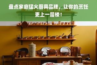 盘点家庭猛火厨具品牌，让你的烹饪更上一层楼！