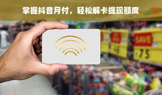 掌握抖音月付，轻松解卡提现额度