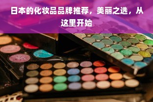 日本的化妆品品牌推荐，美丽之选，从这里开始