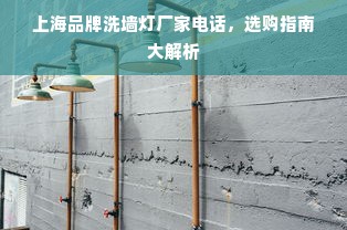 上海品牌洗墙灯厂家电话，选购指南大解析
