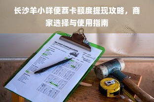 长沙羊小咩便荔卡额度提现攻略，商家选择与使用指南