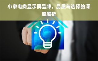 小家电类显示屏品牌，品质与选择的深度解析