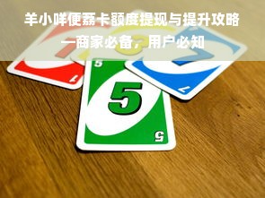 羊小咩便荔卡额度提现与提升攻略—商家必备，用户必知