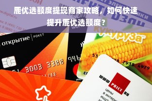 鹿优选额度提现商家攻略，如何快速提升鹿优选额度？