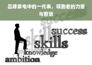 品牌家电中的一代表，领跑者的力量与智慧