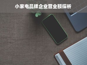 小家电品牌企业营业额探析