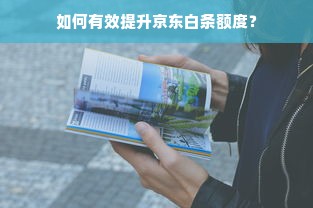 如何有效提升京东白条额度？