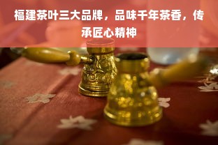 福建茶叶三大品牌，品味千年茶香，传承匠心精神