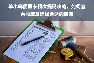 羊小咩便荔卡额度提现攻略，如何查看额度及选择合适的商家