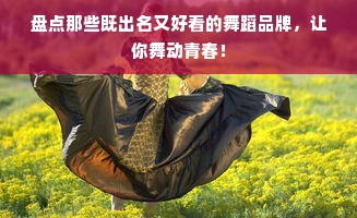 盘点那些既出名又好看的舞蹈品牌，让你舞动青春！