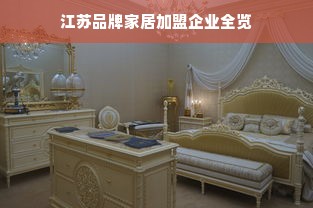 江苏品牌家居加盟企业全览