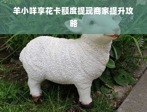 羊小咩享花卡额度提现商家提升攻略