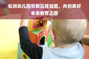 松岗幼儿园早教品牌加盟，共创美好未来教育之路