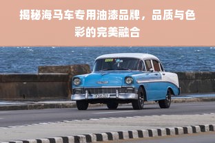 揭秘海马车专用油漆品牌，品质与色彩的完美融合
