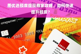 鹿优选额度提现商家攻略，如何快速提升额度？