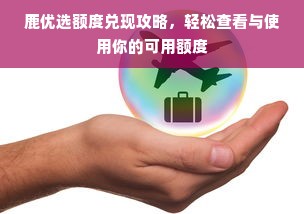 鹿优选额度兑现攻略，轻松查看与使用你的可用额度