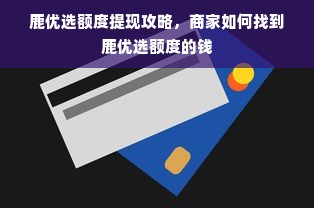 鹿优选额度提现攻略，商家如何找到鹿优选额度的钱