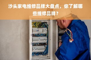 沙头家电维修品牌大盘点，你了解哪些维修品牌？