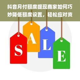 抖音月付额度提现商家如何巧妙降低额度设置，轻松应对资金流