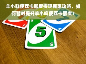 羊小咩便荔卡额度提现商家攻略，如何暂时提升羊小咩便荔卡额度？
