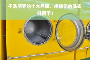 干洗店界的十大品牌，揭秘你的洗衣好帮手！