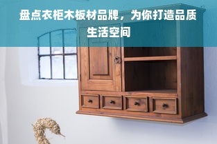 盘点衣柜木板材品牌，为你打造品质生活空间