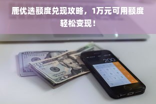 鹿优选额度兑现攻略，1万元可用额度轻松变现！