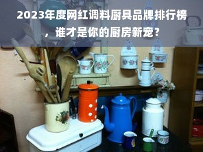 2023年度网红调料厨具品牌排行榜，谁才是你的厨房新宠？