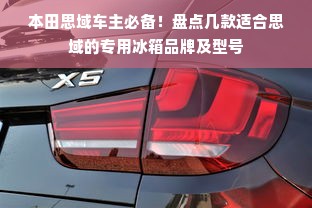 本田思域车主必备！盘点几款适合思域的专用冰箱品牌及型号