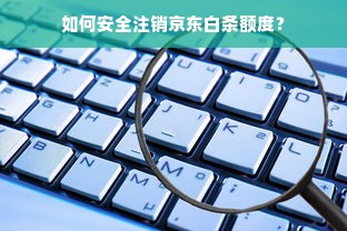 如何安全注销京东白条额度？