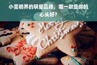 小蛋糕界的明星品牌，哪一款是你的心头好？