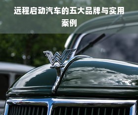 远程启动汽车的五大品牌与实用案例